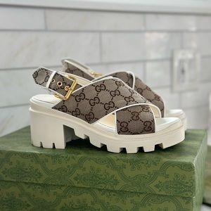 Designer inspired lug sole sling back sandal